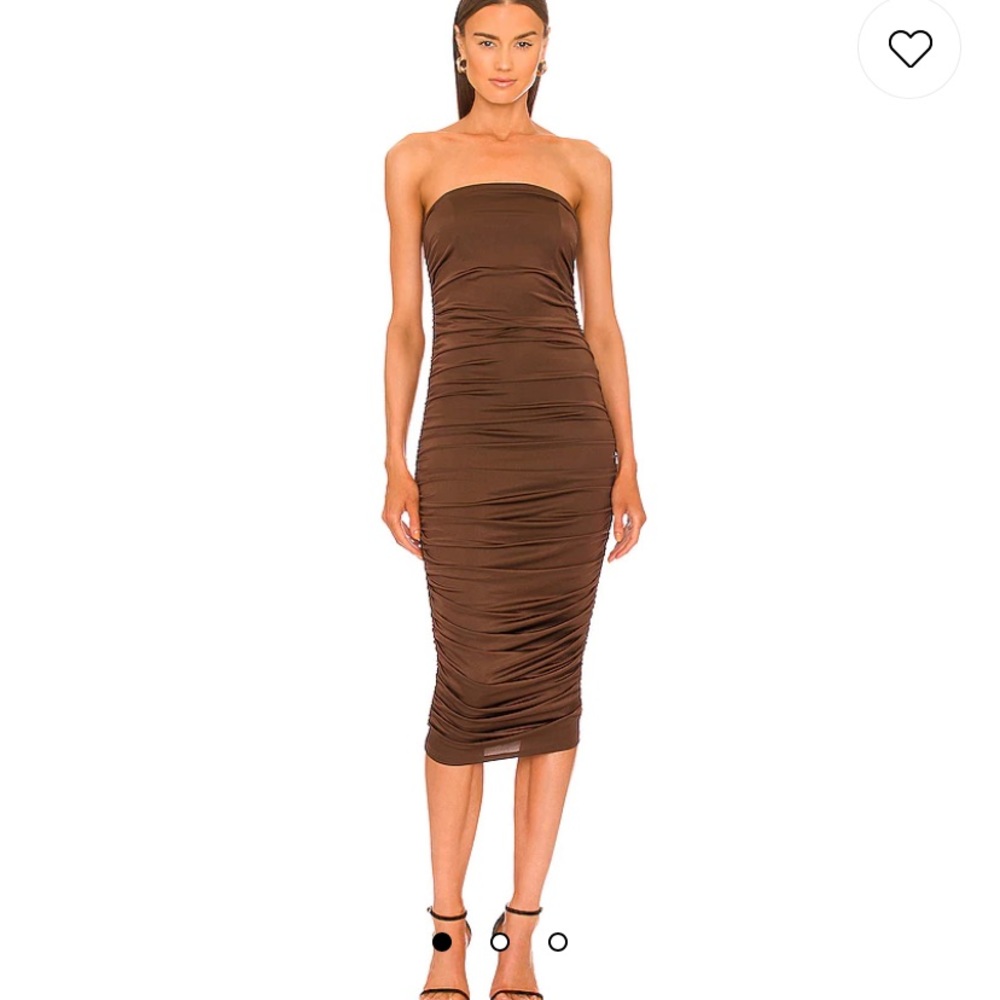 Michael Costello x Revolve Laney midi dress in brown